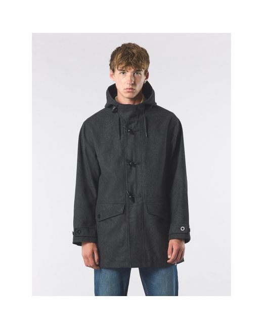 Pretty Green Black Randolph Duffle Coat for men