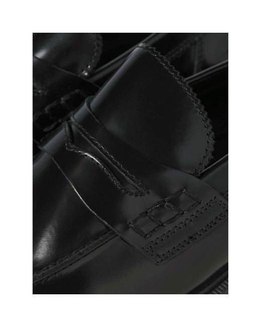 Jack & Jones Black Dax Leather Loafers for men
