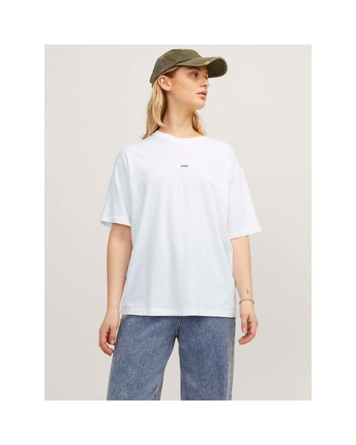 JJXX Blue Andrea Loose Logo T-Shirt Ladies