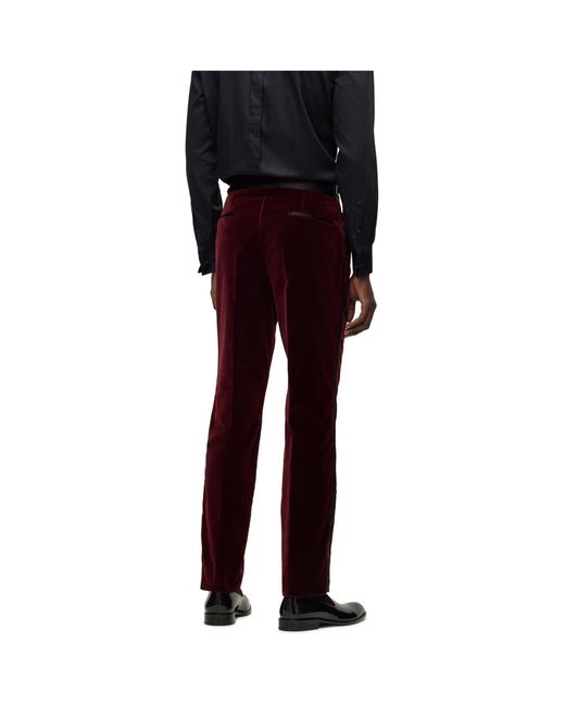 Boss Red Genius Tux Cotton Slim Fit Suit Trousers for men