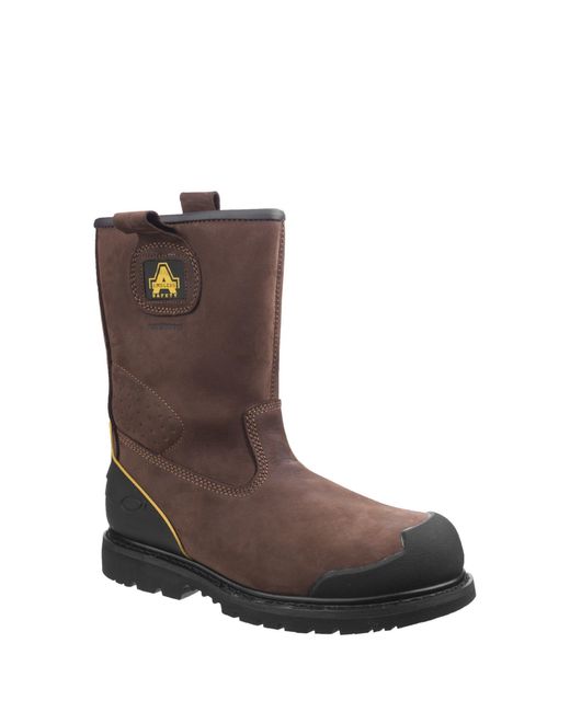 Amblers Safety Brown Fs223 Goodyear Welted Waterproof Pull On Industria for men
