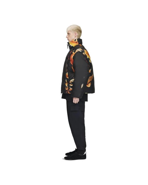 Y-3 Black Water Repellent Nylon Medium Puffer Jacket for men