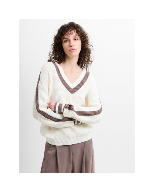 French Connection White Crew Neck Jumper