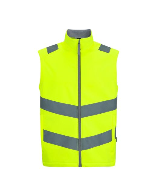 Regatta Green Hi-Vis Pro Contract Ablaze Softshell Bodywar for men
