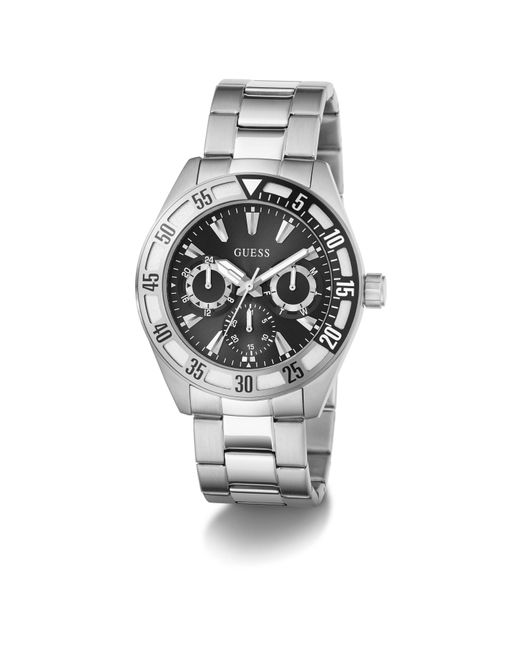 Guess Metallic Letterman Analogue Quartz Watch for men
