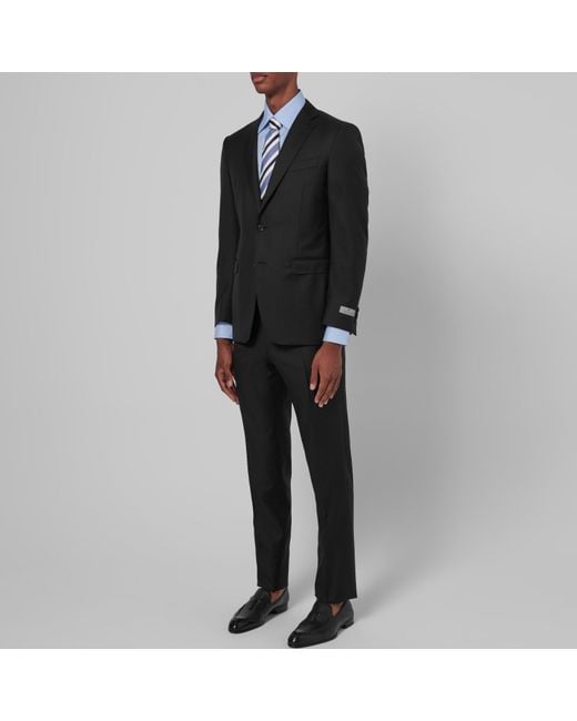 Canali Black Milano Two Piece Suit for men