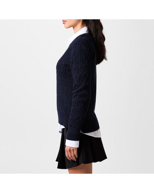 Barbour Blue Hampton V-Neck Knit