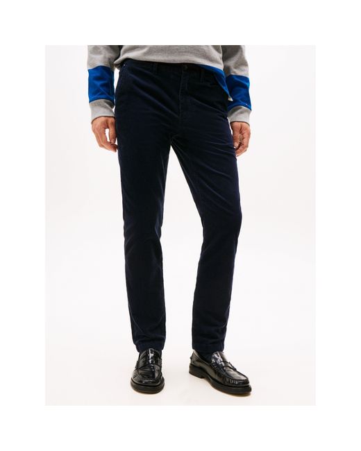 Tommy Hilfiger Blue Denton Cord Chinos for men