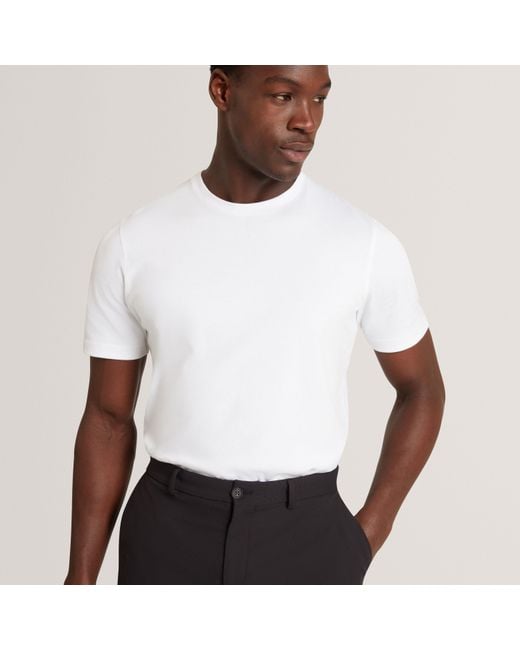 Ted Baker White Ss Slim Soft Touch Tee for men