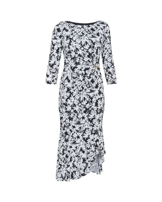 Gina Bacconi Blue Charlee Jersey Dress With Trim
