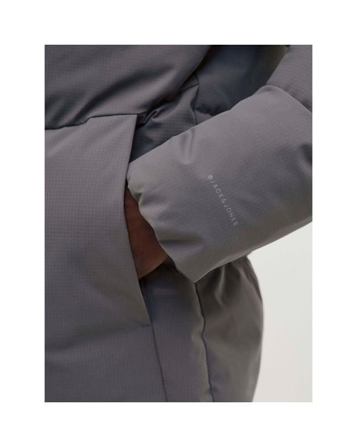 Jack & Jones Black Global Puffer Jacket Plus Size for men