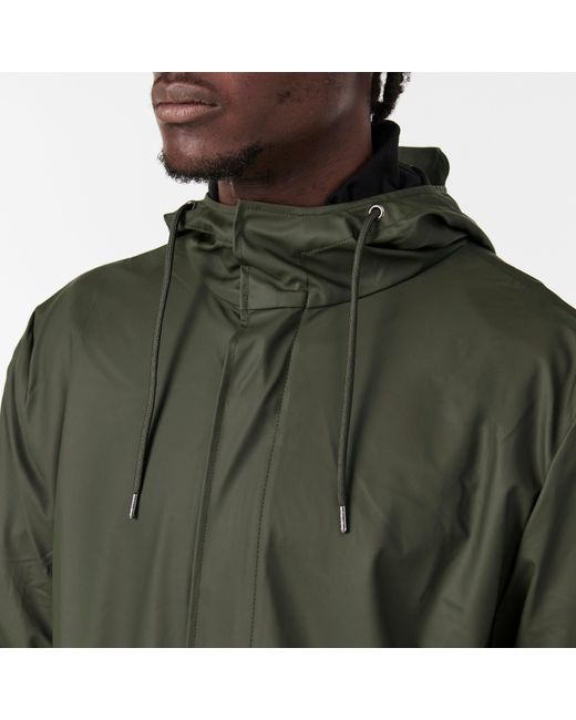 Rains Green Fishtail Waterproof Parka