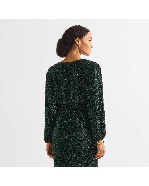 Never Fully Dressed Green Sequin Emma Dress