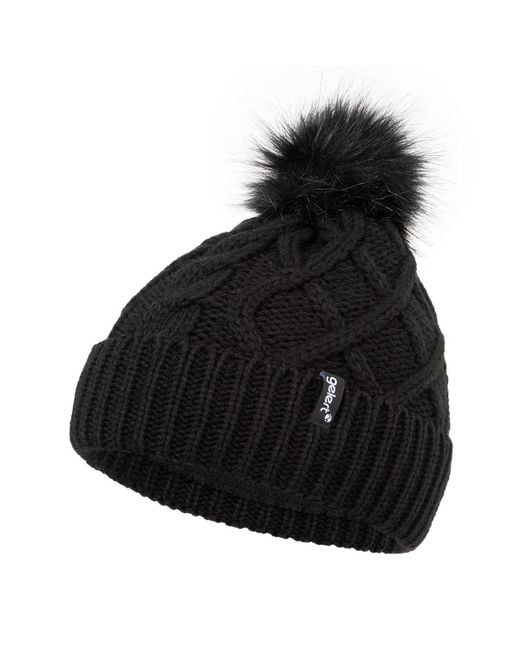 Gelert Black Cable Knitted Beanie