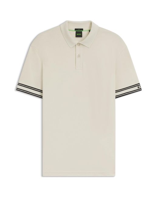 Boss Natural Performance Sleek Button-Up Polo Shirt (Zone) for men