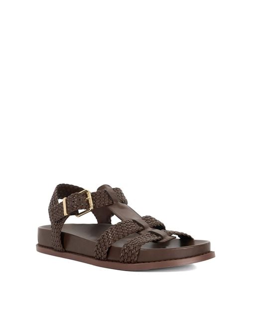 Dune Brown Looking Flat Sandal