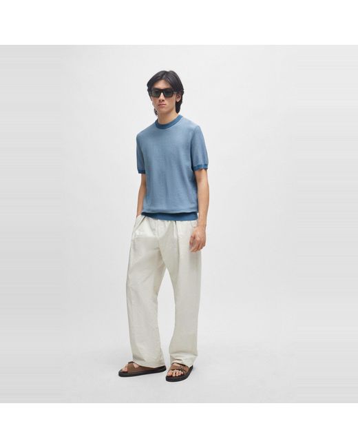 Boss Blue Tantino Knitted T-Shirt for men