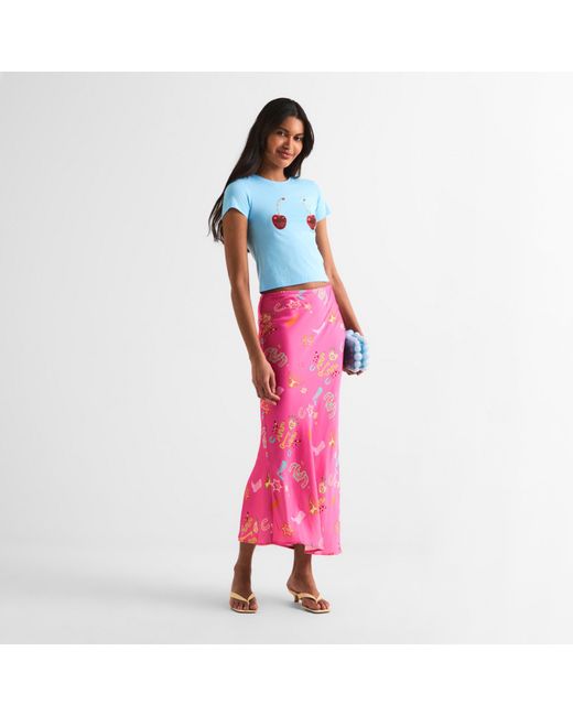 Never Fully Dressed Blue Cherry Boob Baby Tee