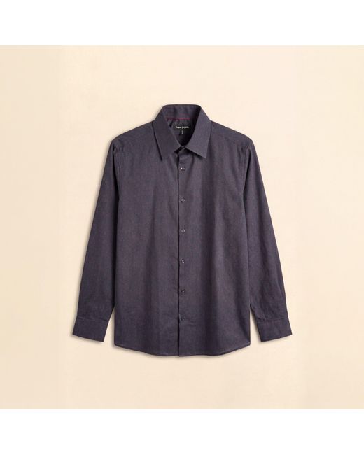 Without Prejudice Blue Ayla Geometric Cotton Print Shirt for men