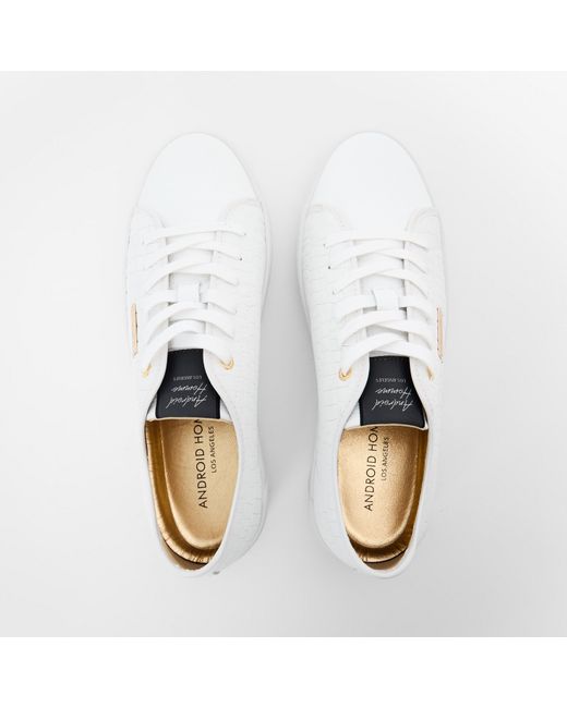 Android Homme White Low Trainers for men