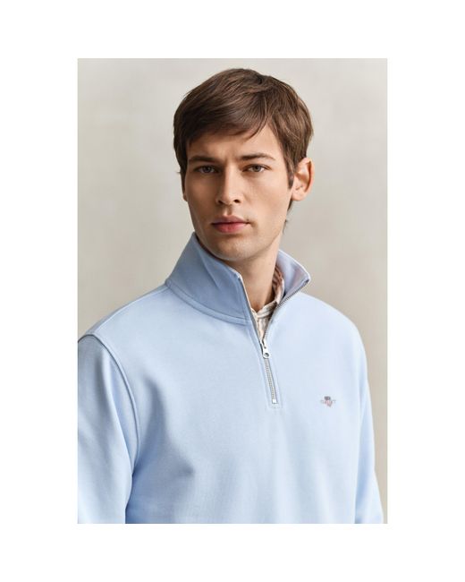 Gant Blue Shield Half-Zip Sweatshirt for men