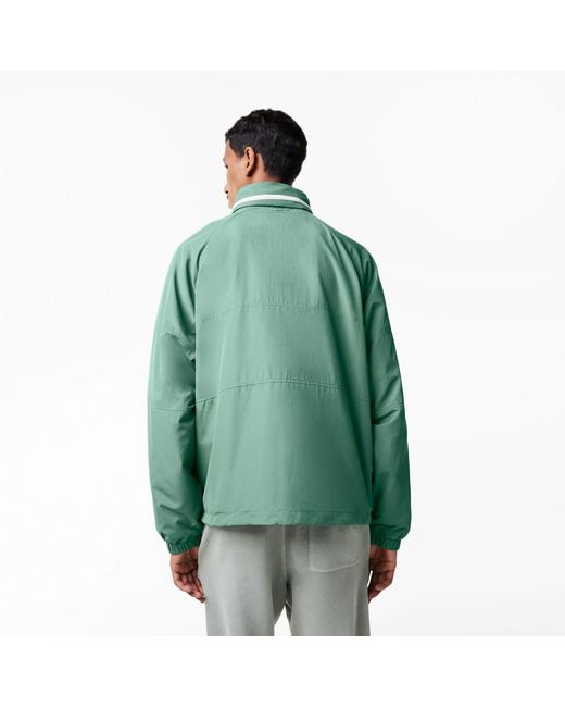 Lacoste Green Detachable Hood Water-Repellent Jacket for men
