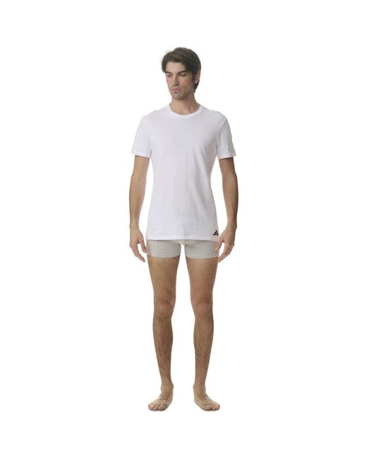 Adidas White Short Sleeve Performance 3 Pack Gym Top for men