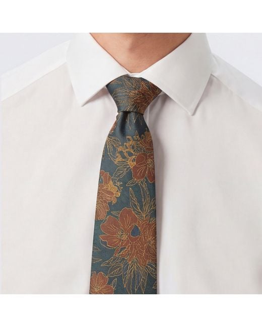 Twisted Tailor Brown Barnaby Floral Tie for men