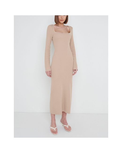 Pretty Lavish Natural Knitted Jumper Dress