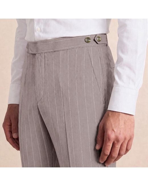 Without Prejudice Gray Highgate Slim Fit Suit Trousers for men