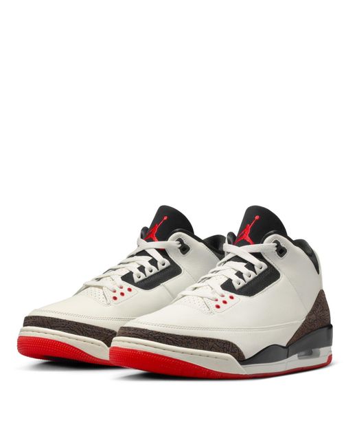Nike White Nike Jordan Air 3 Trainers for men