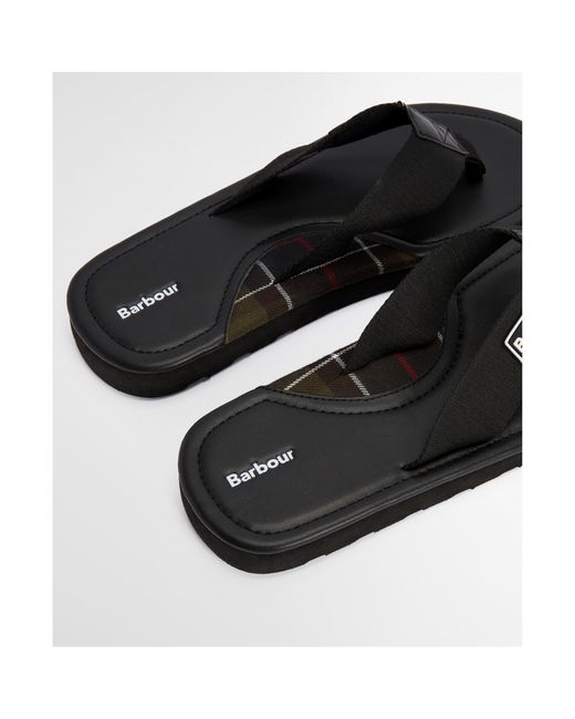 Barbour Black Harker Sandals for men