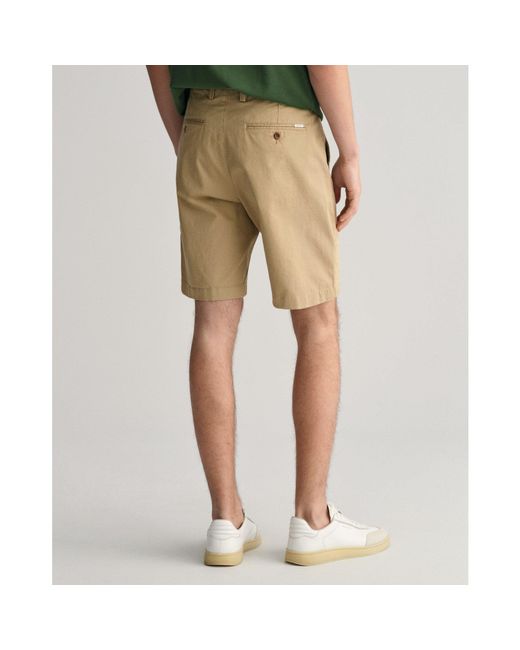 Gant Green Slim Fit Twill Shorts for men