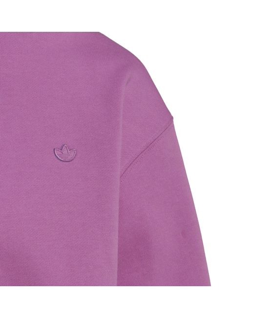 Adidas Originals Purple Adicolor Contempo Half-Zip Crew Sweatshirt for men