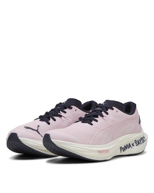 PUMA Blue Deviate Nitro 3 Saysky Fast Neutral Road Running Shoes for men