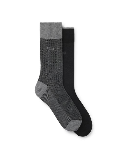 Boss Black 2 Pack Of Regular Length Socks for men