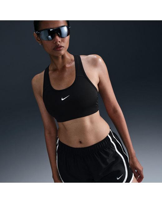 Nike Black Tempo Dri-Fit Mid-Rise Brief-Lined Running Shorts