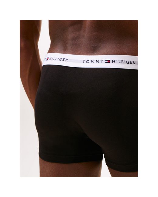 Tommy Hilfiger Blue 3-Pack Logo Waistband Trunks for men