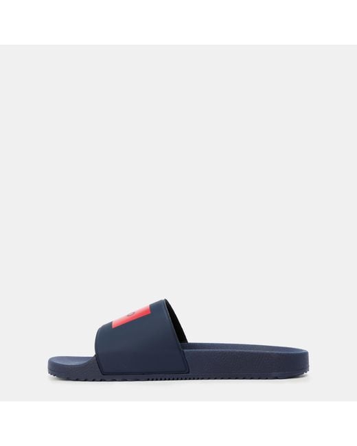 HUGO Blue Timein Logo Sliders for men