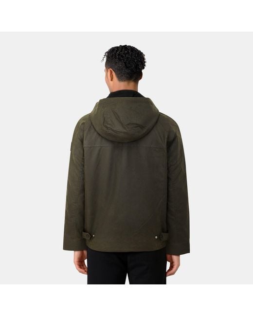 Lyle & Scott Green Wax Bomber Jacket for men