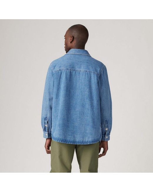 Levi's Blue Bryant Padded Reversible Overshirt for men
