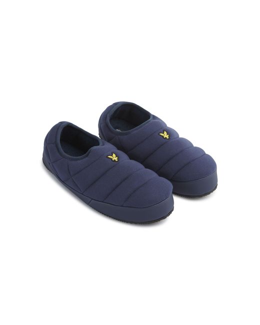 Lyle & Scott Blue Moccasin Slippers for men