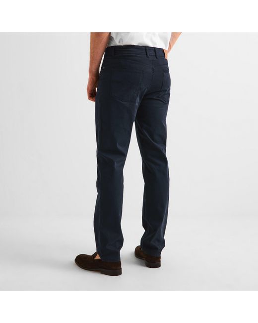 Gieves & Hawkes Blue Straight Leg Trousers for men