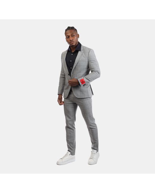HUGO Gray Arti Hestenx Suit for men