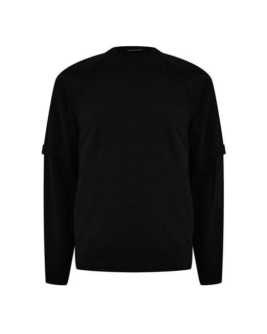 CP COMPANY METROPOLIS Black Cpcm Crew Sweat Sn44 for men