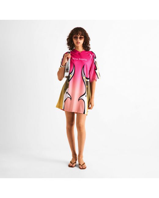 Palm Angels Pink T-Shirt Dress
