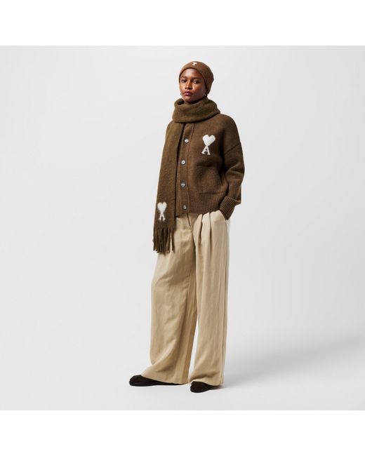 AMI Brown Adc Cardigan