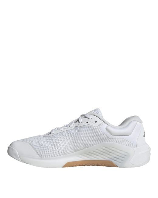 Adidas White Dropset 4 Pwr Training Shoes for men