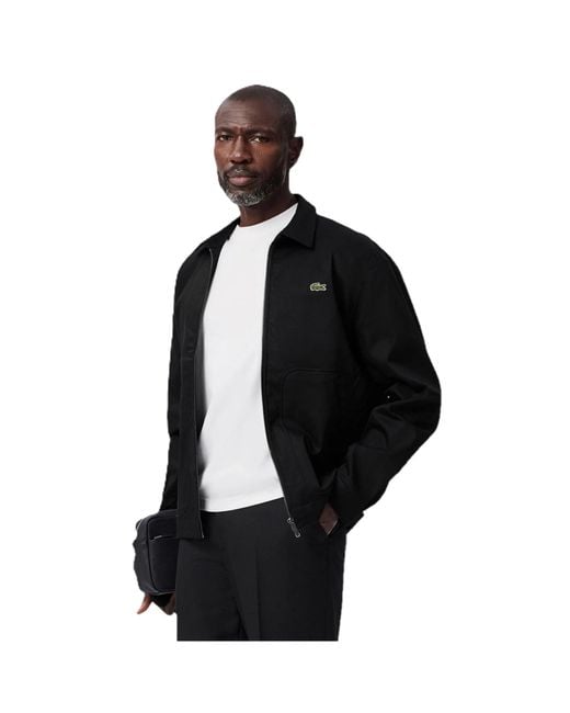 Lacoste Black Shorts Bomber Jacket for men