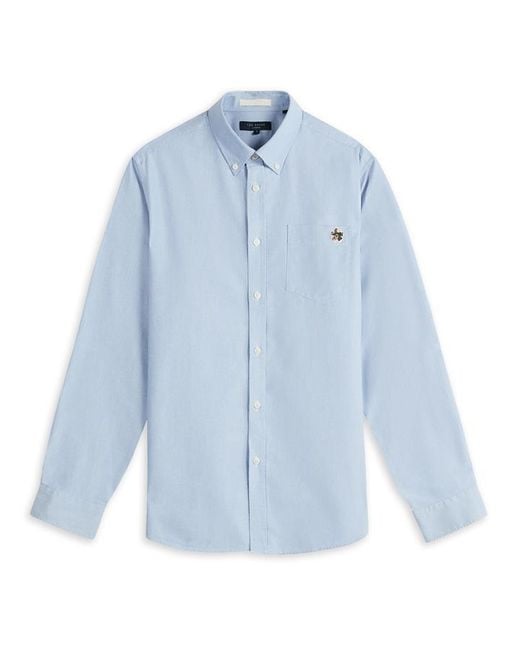 Ted Baker Blue Caplet Oxford Shirt for men